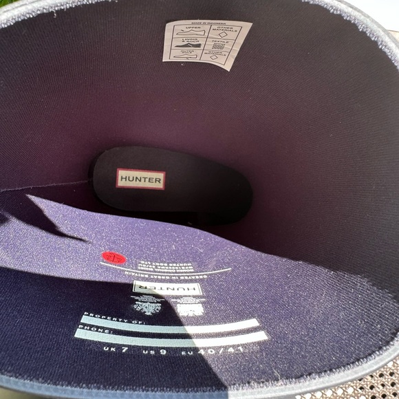 Hunter Navy Short Rain Boots - Picture 3 of 10